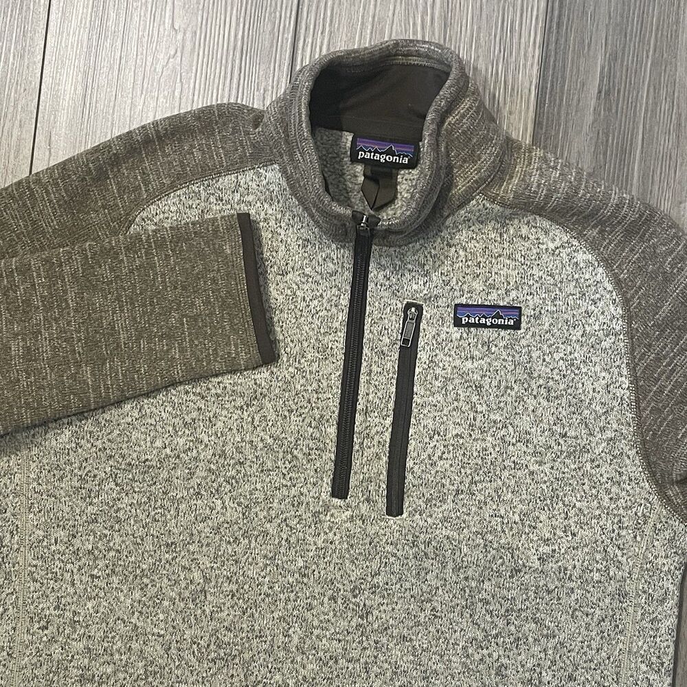 Patagonia Better Sweater Men's M Quarter 1/4 Zip Brown Pullover Outdoor Fleece